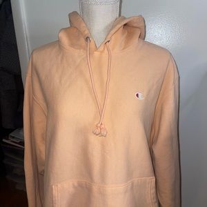 Light Orange Peach Colored Champion Hoodie